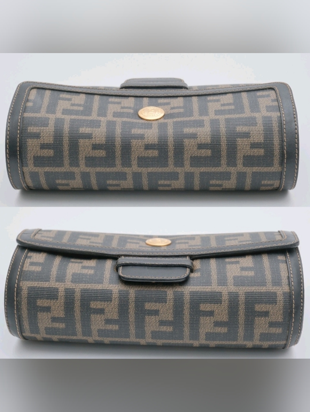 Fendi FF Zucca Black & Brown  Mama Baguette Crossbody Clutch Bag - Picture 4 of 9